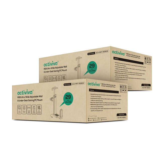 mbeat® activiva RGB Ultra-Wide Adjustable Wall & Under-Desk Gaming PC Mount