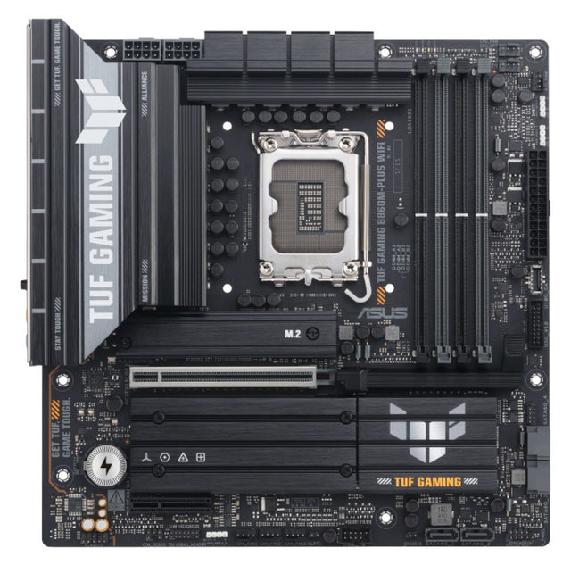 ASUS TUF GAMING B860M-PLUS WIFI LGA1851 mATX Motherboard 256GB, 4x DDR5, 1 x PCIe 5.0, 3 x M.2 slots, 4 x SATA, WiFi 7, 1 x HDMI, 1 x DP