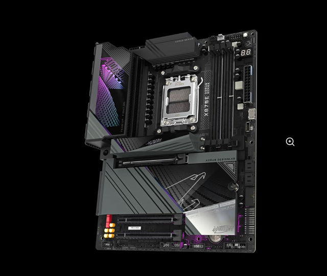 Gigabyte X870E AORUS MASTER, AMD AM5, ATX Motherboard, 4x DDR5, 256GB, 3x PCIe x16, 4x M.2, 4x SATA 6, 8x USB 3.2, 2x USB2.0, 2x USB-C, 3 Year Warranty