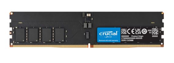 Micron (Crucial) Crucial 64GB (1x64GB) DDR5 CUDIMM 6400MHZ CL52 Desktop PC Memory for Intel Core Ultra Processors AI PC