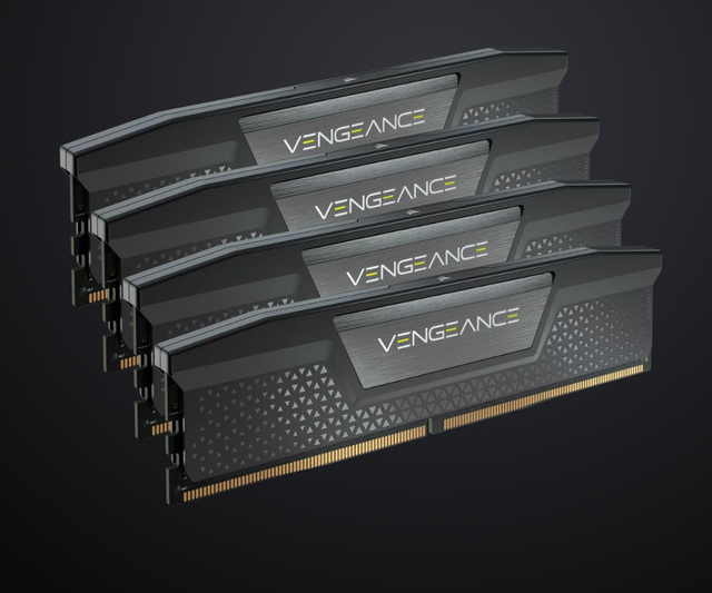 Corsair VENGEANCE® RGB 192GB (4x48GB) DDR5 DRAM 5200MT/s CL38 Memory Kit — Black optimized for Intel® motherboards