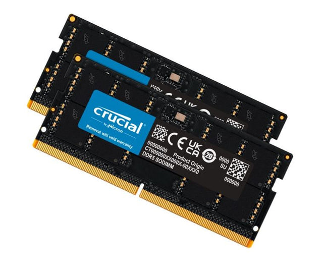 Micron (Crucial) Crucial 96GB (2x48GB) DDR5 SODIMM 5600MHz CL46 Notebook Laptop Memory