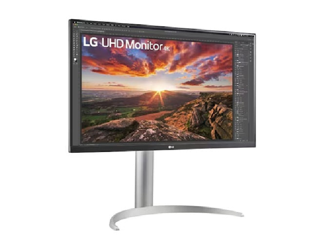 LG 27" IPS 5ms 4K UHD HDR400 FreeSync, Borderless Monitor w/ArcLine HAS - HDMI,DP, USB Type-C, Speaker, VESA 100, Height Adjust, Business Monitor