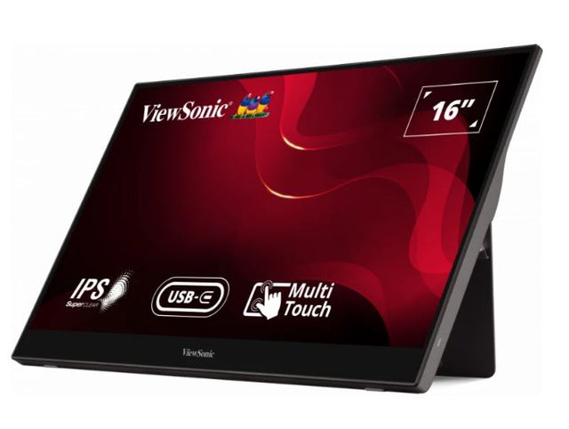 ViewSonic 16” TD1655 Touchscreen FHD IPS , 2x Type-C (Power in with Video & Data). 3.5mm Audio, Mini HDMI x 1, Ultra Portable Monitor