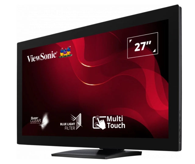 ViewSonic 27" TD2760 10-point Touch Screen, RS232 Serial Port, Advance Ergonomic Tilt or flat. Supports Winodws, Chrom, Linux, Android, Monitor,