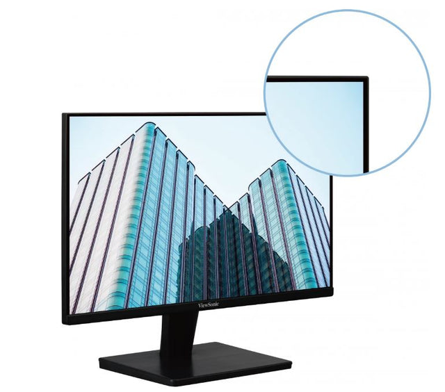 ViewSonic 24” Office Ultra Thin Bezel + SuperClear IPS, 2x Speakers, 4ms 100h FHD 1080, HDMI, VGA, 3.5 Audio, Multi-View, Eye Care. VESA 75m, Monitor