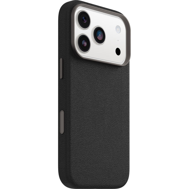 OtterBox Symmetry Cactus Leather MagSafe Apple iPhone 17 Pro Max (6.9") Noir Ash (Black) - (77-99061), DROP+ 3X Military Standard, 7 Years Warranty