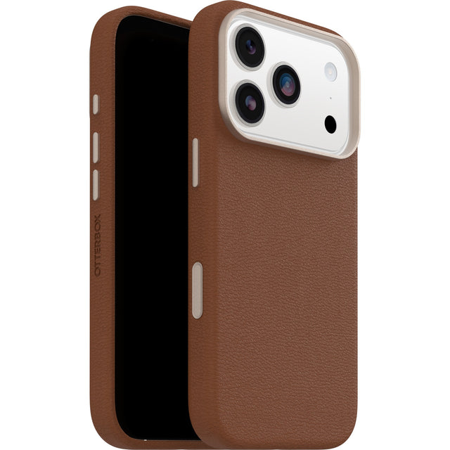 OtterBox Symmetry Cactus Leather MagSafe Apple iPhone 17 Pro Max (6.9") Desert Saddle (Brown) - (77-99065),DROP+ 3X Military Standard,7 Years Warranty