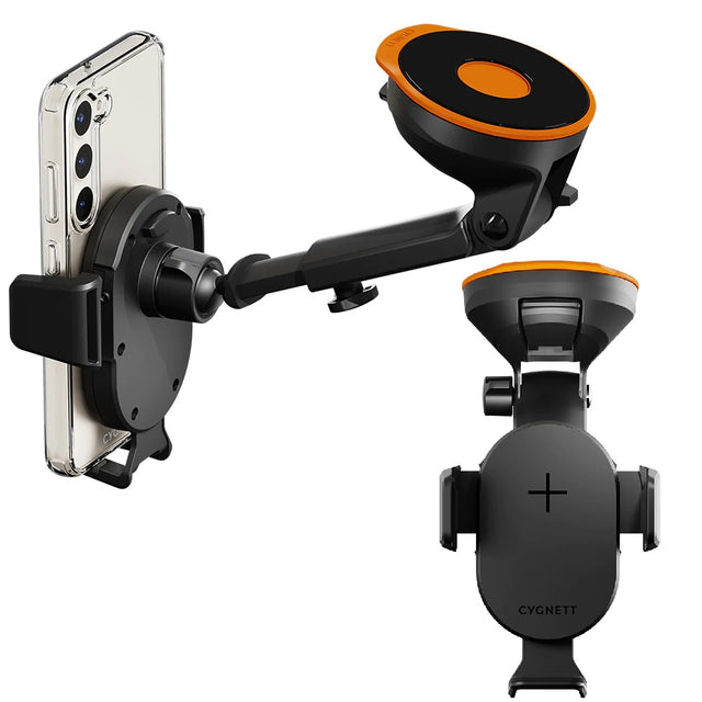 Cygnett EasyMount Universal Car Window or Dash Extendable Mount - Black (CY4624WLCCH),Extendable Arm (up to 250mm), 2 Years Warranty