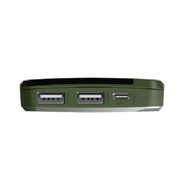 Cygnett ChargeUp Boost 4th Gen 10K mAh Power Bank-Green(CY4746PBCHE)Triple Port(Dual USB-A 15W + 1xUSB-C 15W),15cm USB-C Cable, 15W Max, 2 Yrs