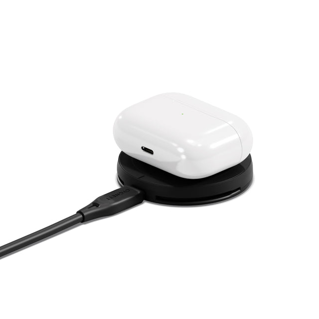 Cygnett ChargePuck Qi2 15W Fast Wireless Charger -Black(CY5061CCRGP),Compact & Lightweight, 1.2M USB-C Cable,Perfect for Travel,2 Years Warranty