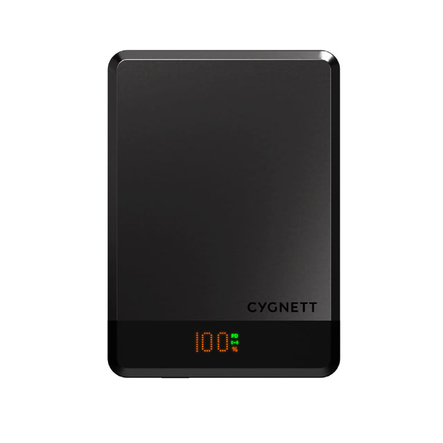 Cygnett MagSlim 5k Magnetic Wireless Power Bank - Black (CY5092PBCHE), MagSafe Compatible,Slim and Sleek, Mordern Display, 2 Years Warranty
