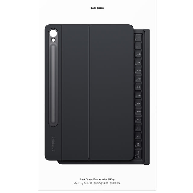 Samsung Galaxy Tab S9 Book Cover Keyboard Black - Magnitic, Effortless Comes In 150°, Wireless Sharing, AI Key