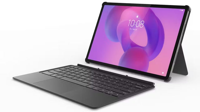 Lenovo Idea Tab Pro (12.7") Bluetooth Keyboard Pack - Storm Grey (ZG38C06017),Built-in-Kickstand, 2-in-1 Pack,POGO Connector,1 Year Warranty