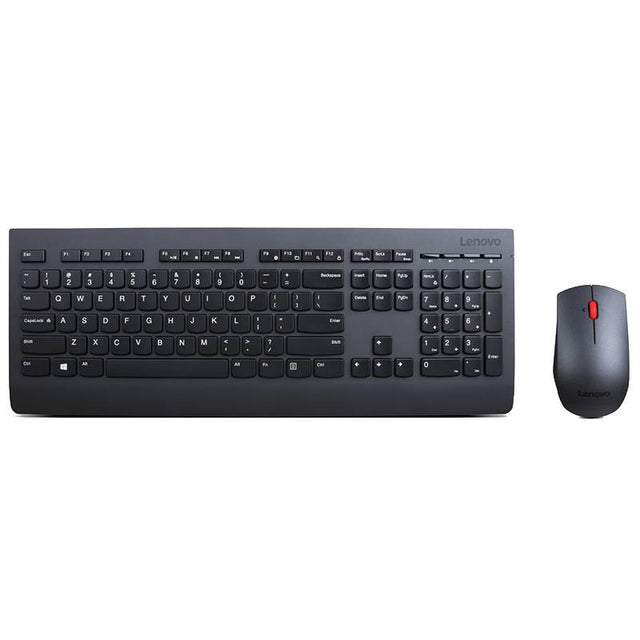 Lenovo 4X30H56796, Professional Wireless Keyboard and Mouse Combo, Plug-and-Play, 2.4GHz Wireless, 3-Zone Keyboard, Dedicated Media Keys, Dedicated Full-Size Mouse, 1600dpi Laser Sensor, Connect with 1 USB Nano Receiver, 4-Way Scroll Wheel, 2 Years