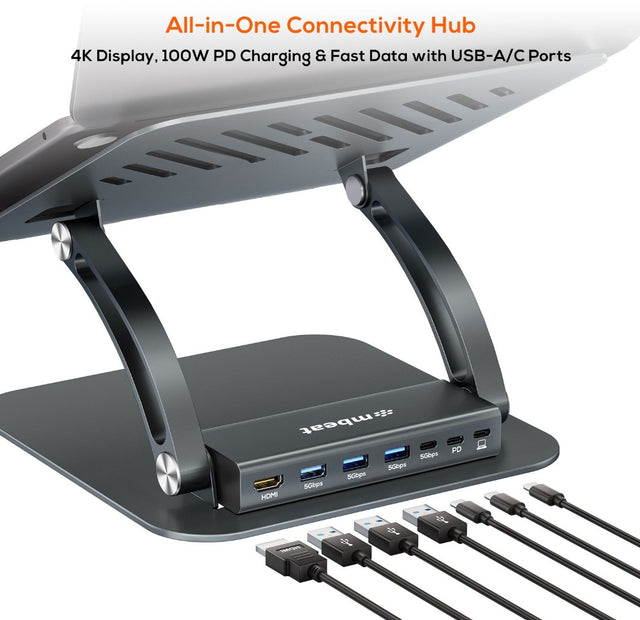 mbeat® Stage P6 Laptop Stand with USB-C Dock