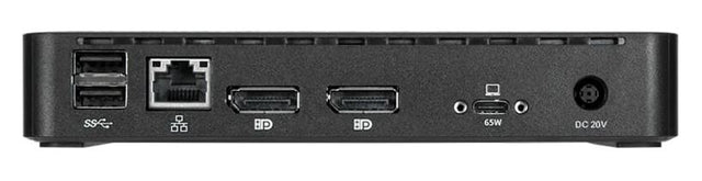Targus Universal USB-C Dual Video 4K Docking Station with 65W Power Delivery Support 1x5K or 2x4K UHD@60Hz 2xDP USB-C 3xUSB-A GLAN Audio Combo