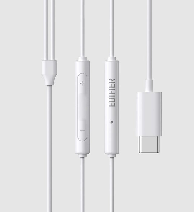 Edifier P180 USB-C-White Earbuds with Remote and Mic