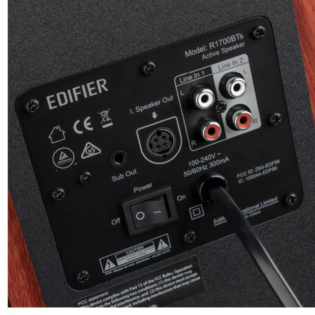 Edifier R1700BTS Bluetooth Bookshelf Speakers 66W RMS DUAL RCA INPUTS - BROWN