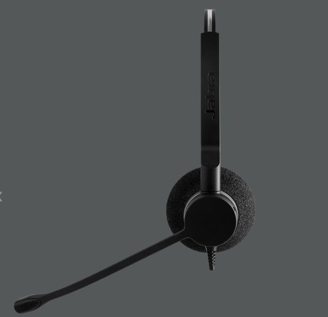Jabra Biz 2300 Duo MS Teams USB-C Corded Headset, HD Voice, Air Shock Microphone, Freespin, Talk in Comfort, Wired Headsets, PeakStop