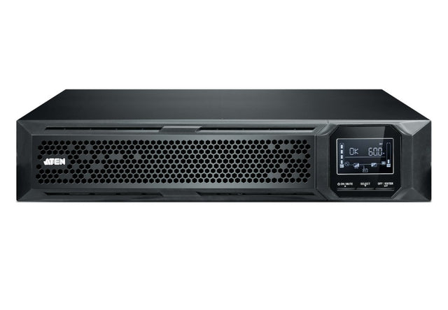 Aten 2000VA/2000W Professional Online UPS with USB/DB9 connection, 8 IEC C13 outlets, optional SNMP support, EPO and RJ port surge protection
