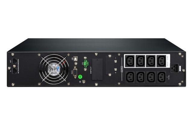 Aten 2000VA/2000W Professional Online UPS with USB/DB9 connection, 8 IEC C13 outlets, optional SNMP support, EPO and RJ port surge protection