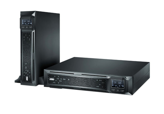 Aten 2000VA/2000W Professional Online UPS with USB/DB9 connection, 8 IEC C13 outlets, optional SNMP support, EPO and RJ port surge protection