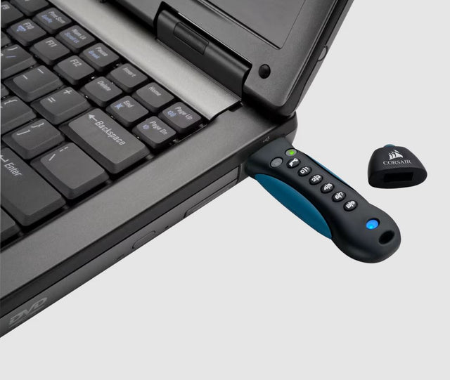 Corsair Padlock 3 128GB Secure USB 3.0 Flash Drive with Keypad - Secure 256-bit Hardware AES Encryption