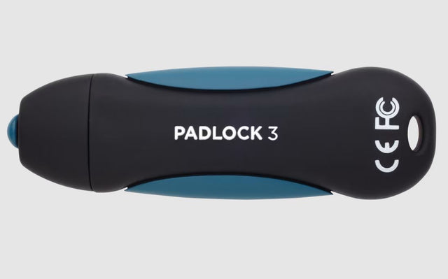 Corsair Padlock 3 128GB Secure USB 3.0 Flash Drive with Keypad - Secure 256-bit Hardware AES Encryption