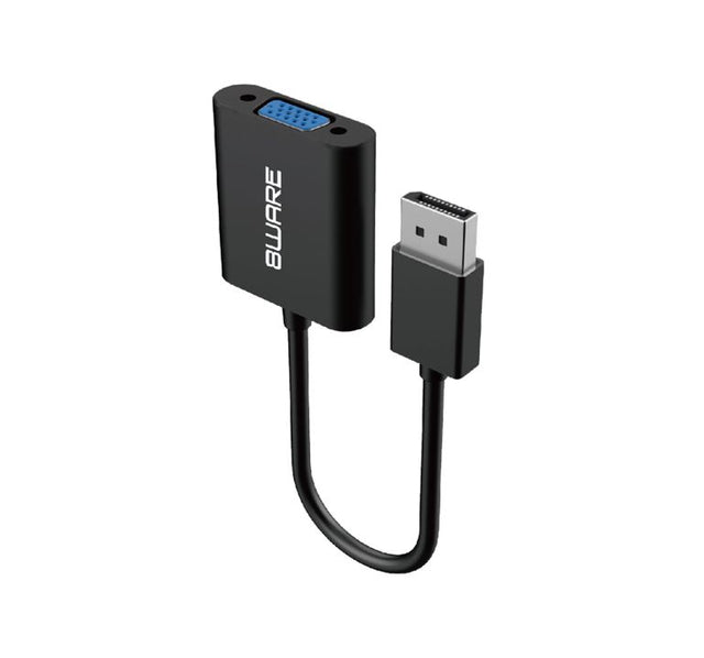 8ware DisplayPort DP to VGA Adapter Converter Cable Male to Female Retail Pack 4K Gold-Plated for Video Card PC Laptop MacBook to Monitor Projector TV