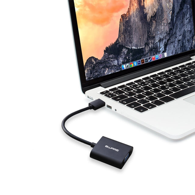 8ware DisplayPort DP to VGA Adapter Converter Cable Male to Female Retail Pack 4K Gold-Plated for Video Card PC Laptop MacBook to Monitor Projector TV