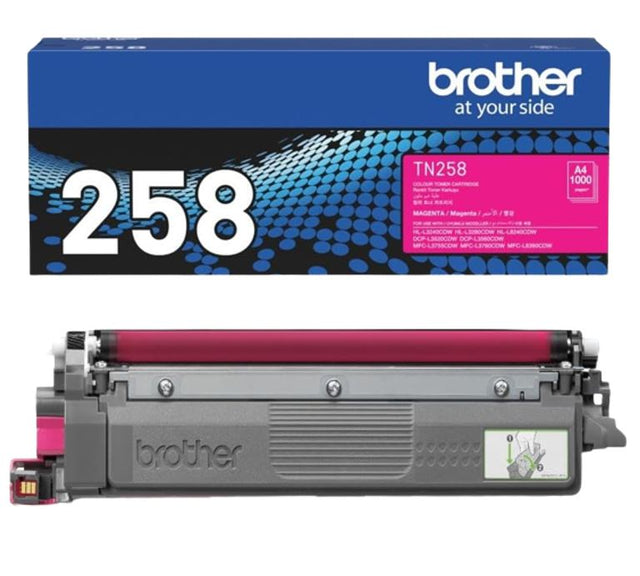 Brother TN-258M **NEW** MAGENTA TONER CARTRIDGE TO SUIT MFC-L8390CDW/MFC-L3760CDW/MFC-L3755CDW/DCP-L3560CDW/DCP-L3520CDW/HL-L8240CDW/HL-L3280CDW/HL-L3