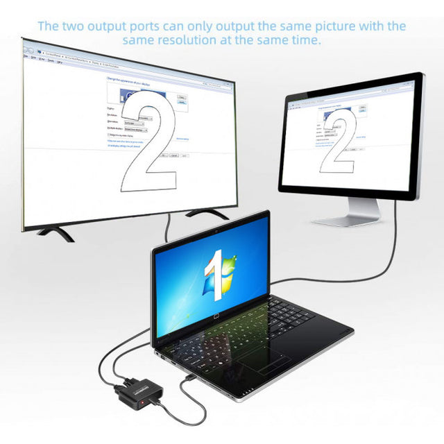 Simplecom DA326 USB 3.0 to HDMI + VGA Video Adapter with 3.5mm Audio Full HD 1080p - Works With NUCs