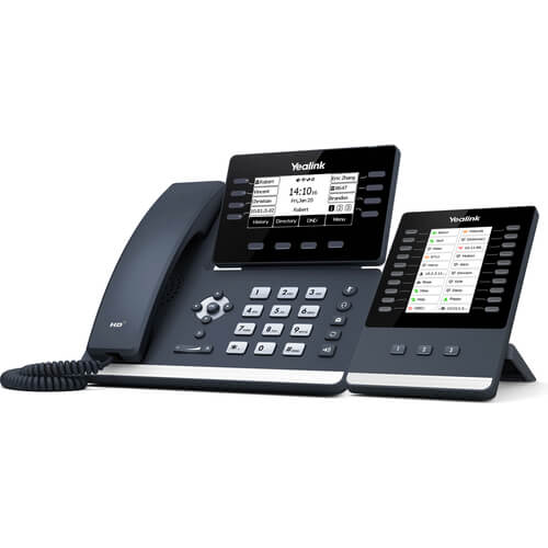 Yealink SIP-T53W, 12 Line IP HD Phone, 3.7" 360 x 160 greyscale screen, HD voice, Dual Gig Ports, Built in Bluetooth and WiFi, USB 2.0 Port, SBC Ready