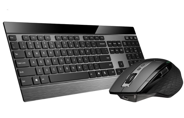 RAPOO 9900M Multi-mode Wireless Ultra-slim Keyboard & Mouse - Bluetooth 4.0, 2.4G Multi-Mode Switch, Ultra-Slim Keys, Adjustable DPI