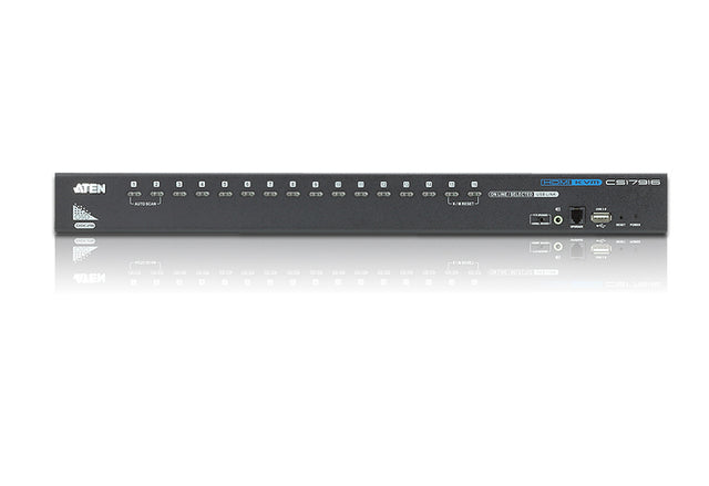 Aten Desktop KVM Switch 16 Port Single Display HDMI w/ audio, 2x Custom KVM Cables Included Only