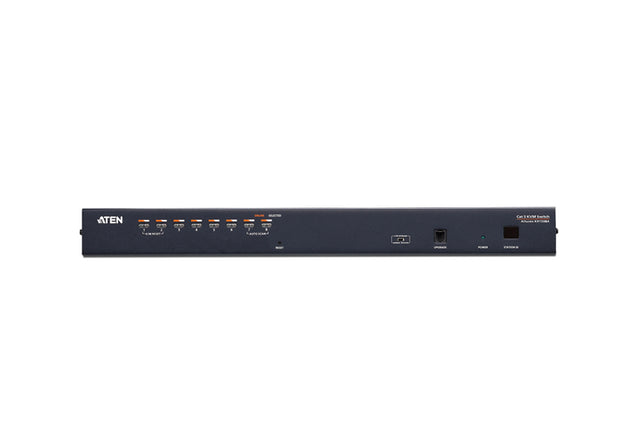 Aten Rackmount KVM Switch 1 Console 8 Port Multi-Interface Cat 5, KVM Cables NOT Included, Daisy Chainable for up to 256 Devices,