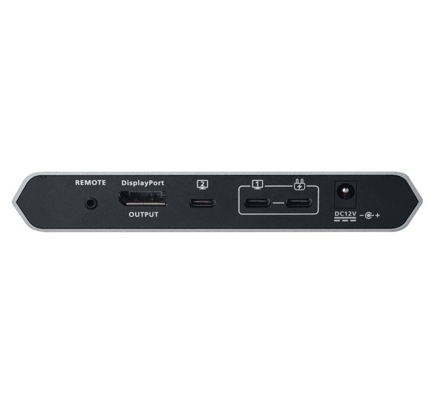 Aten 2-Port 4K DisplayPort USB-C KVM Dock Switch with Power Pass-through,