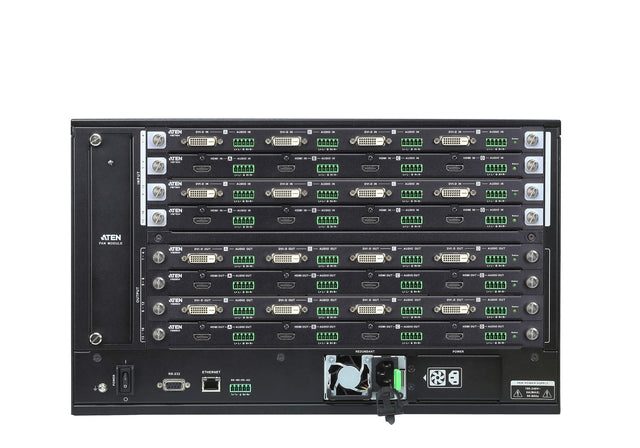 Aten 16x16 Modular Digital Matrix with Scaler, Seamless Switch, Hot-swappable Aten I/O boards, control via front-panel pushbuttons (PROJECT)