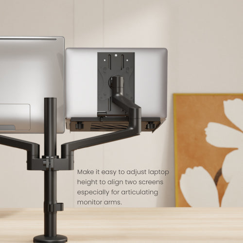 Brateck Adjustable Laptop Tray For Monitor Arms Fits12-17" with standard 75x75 VESA plate (LS)