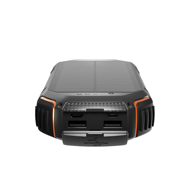 Cygnett ChargeUp OutBack 20K mAh Outdoor Solar Power Bank - Black (CY4412PBCHE), 1x USB-C (15W),2x USB-A (12W),IP54 Dust & Waterproof,Flashlight,2 Yrs