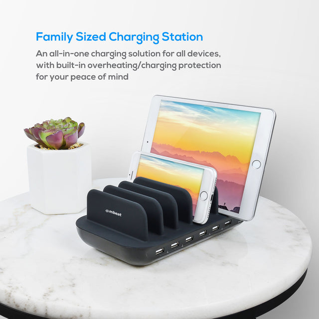 mbeat® Gorilla Power 60W 7 Port USB-C & USB Charging Station