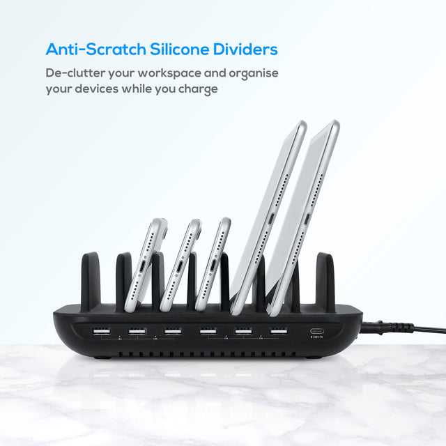 mbeat® Gorilla Power 60W 7 Port USB-C & USB Charging Station