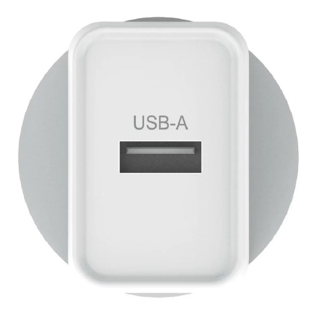 Verbatim USB Charger Single Port 2.4A - White Single Port Wall Charger Rohs, CE, Apple, Android, tablet, Handheld. OC, OV, SS, OT, Fire Resistant.
