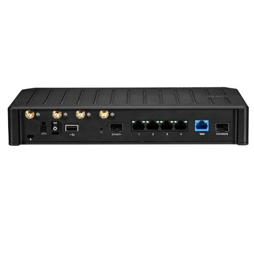 Cradlepoint E300 Branch Enterprise Router, Cat18 LTE, Essential Plan, 4x SMA cellular connectors, 5x GbE RJ45 Ports, 1200Mbps Modem, Dual SIM, 1Yr NC