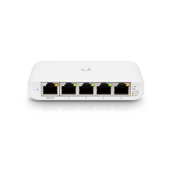 Ubiquiti USW Flex Mini 5 Pack - Managed, UniFi, Layer 2 Gigabit, 5x GbE RJ45 Ports, Power Via PoE (802.3af) /USB Type-C 5V 1A, No PSU, 2Yr Warr