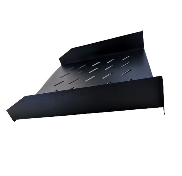 LDR Cantilever 2U 275mm Deep Shelf Recommended for 19" 450/550mm Deep Cabinet - Black Metal Contruction