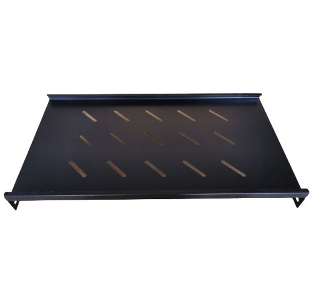 LDR Fixed 1U 350mm Deep Shelf Recommended for 19" 600mm Deep Cabinet - Black Metal Construction