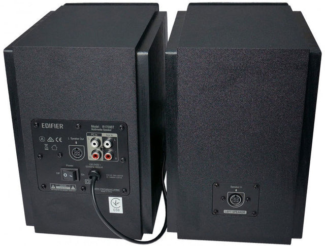 Edifier R1700BT Bluetooth Lifestyle Bookshelf Studio Speakers Brown - BT/Dual 3.5mm AUX/Limited Distortion DSP/DRC/Classic Wood Finish