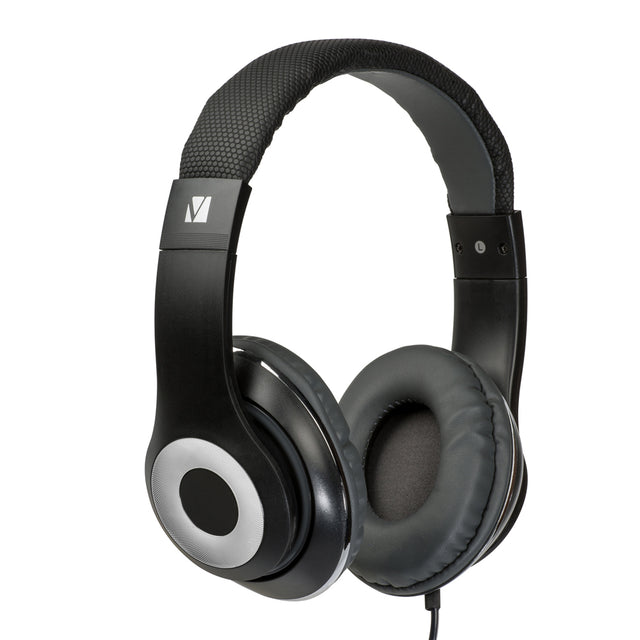 Verbatim Stereo Headphone 3.5mm - Black, Headphones Over-Ear Design, 1.2 Meter Cable Included, Great for Music on Smartphone, Laptop, Desktop